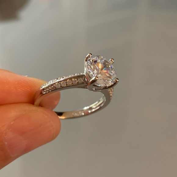 Delmar Silver CZ Accent Engagement Ring 💍 🤩 - Picture 11 of 12